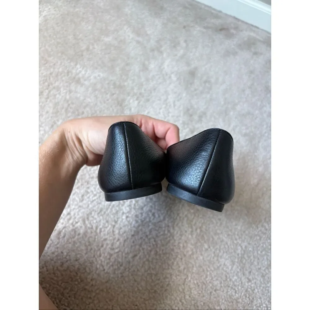 Tory Burch Claire Leather Ballet Flats 8.5‎ Black